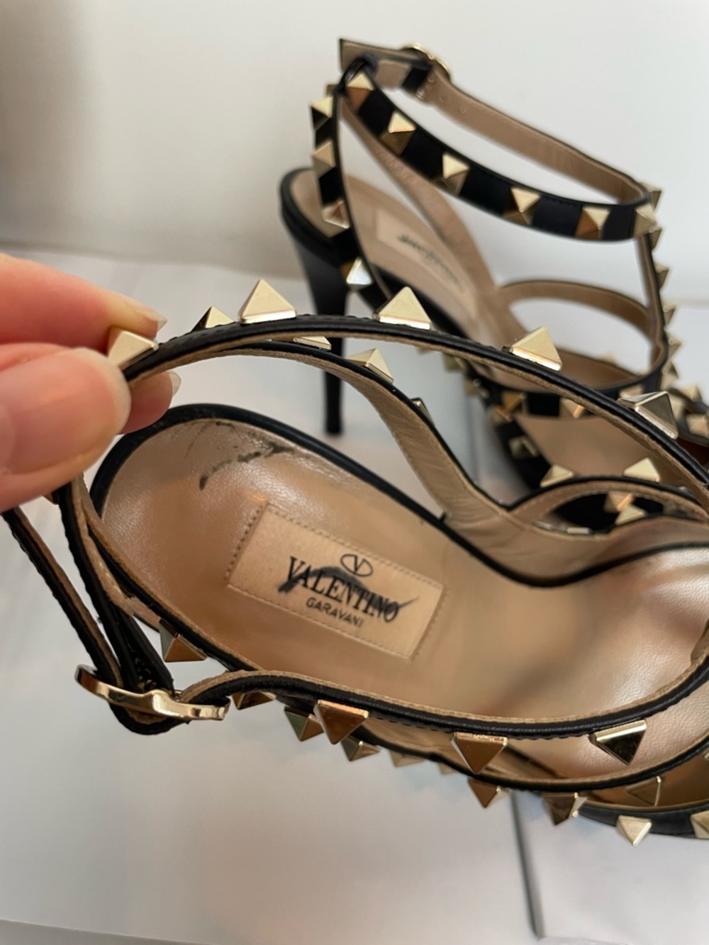 VALENTINO Garavani Rockstud Caged Studded Stiletto Heels Pumps \\ 38 - Picture 8 of 14
